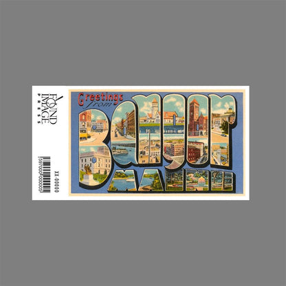 Vintage Greetings from Bangor Sticker