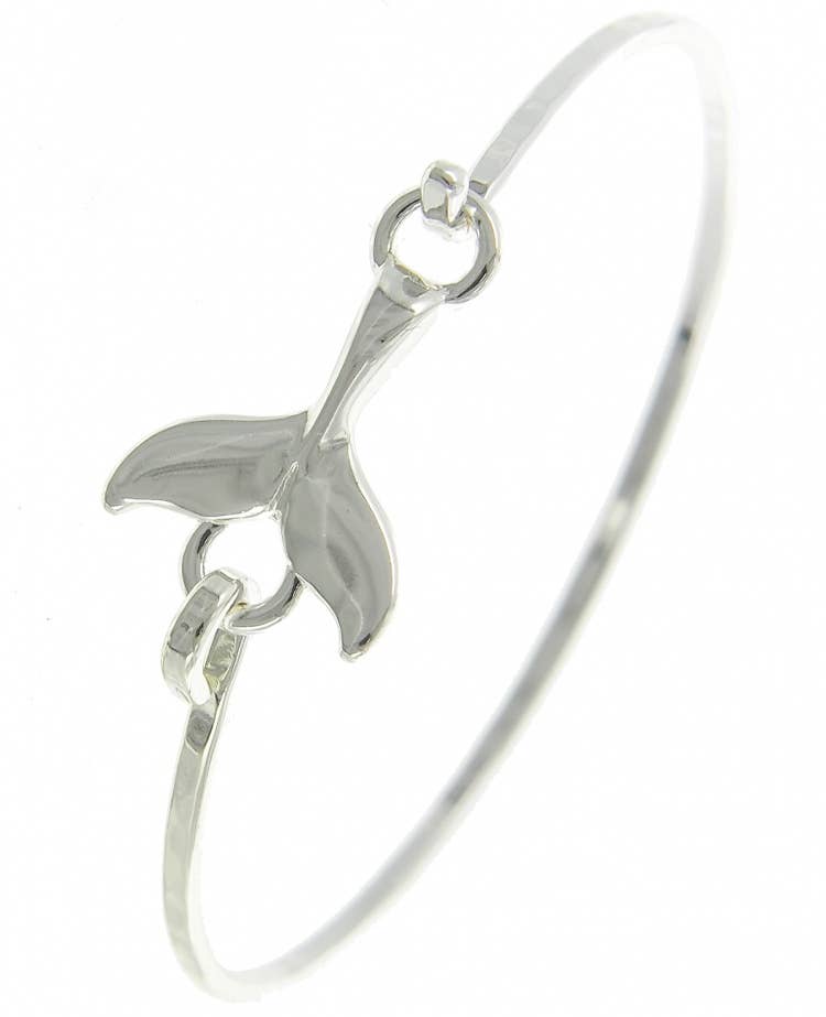 Whale Tail Brass Hook Casting Bangle Bracelet