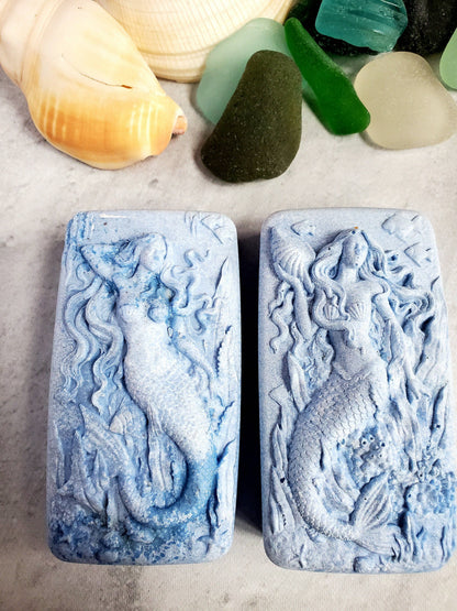 Wild Blueberry Hidden Sea Glass Salt Soap Bar MADE TO ORDER