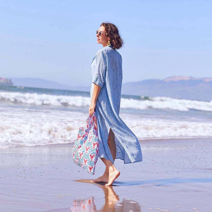 LOBSTER WAVES blu Bag Reusable Shopper Tote