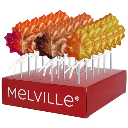 Glitter Swirl Maple Leaf Lollipops