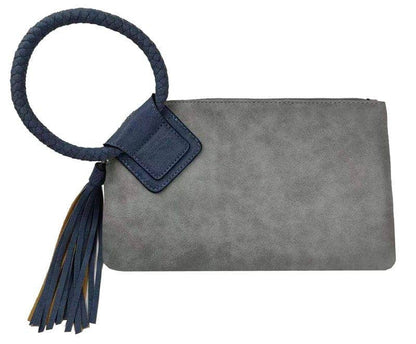 Cuff Handle Tassel Wristlet Clutch
