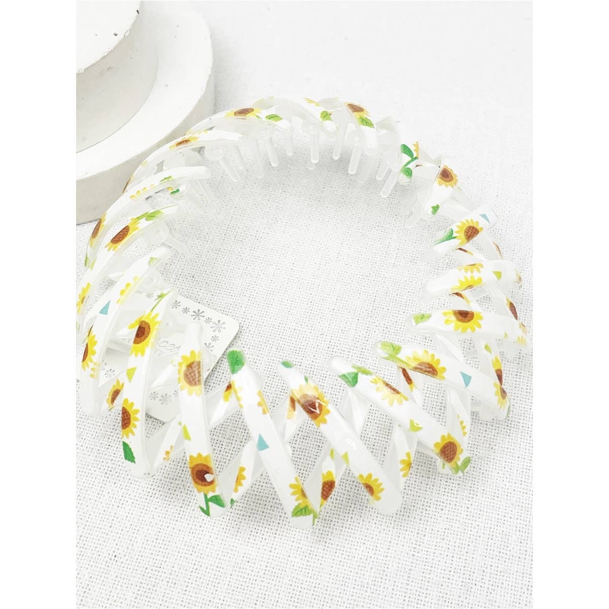 Sunflower Print Bird Nest Magic Hair Bun Clip
