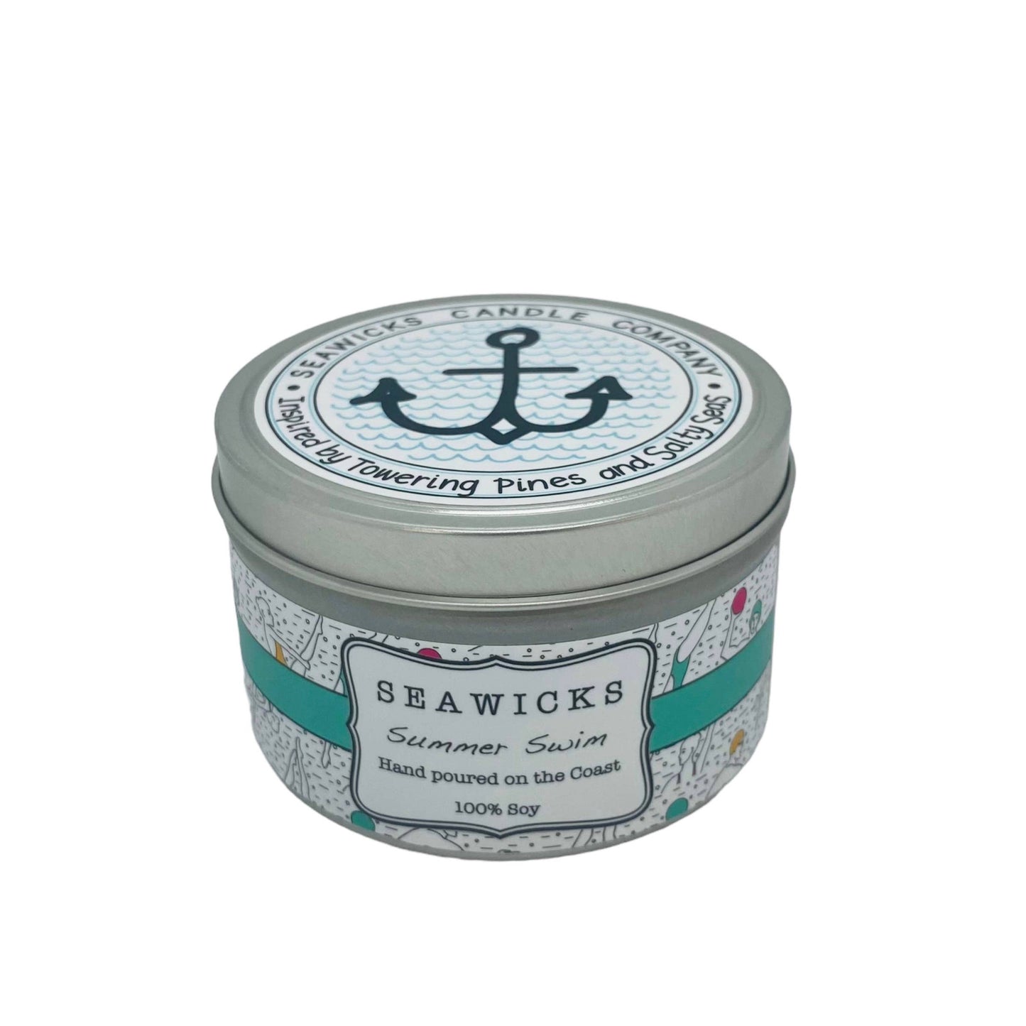 Summer Swim 100% Soy Large Travel Tin