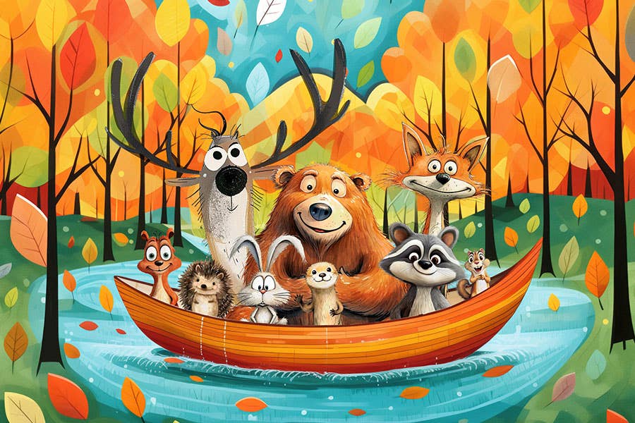 Canoe Critters - Deer, Raccoon, Squirrel fall Camping