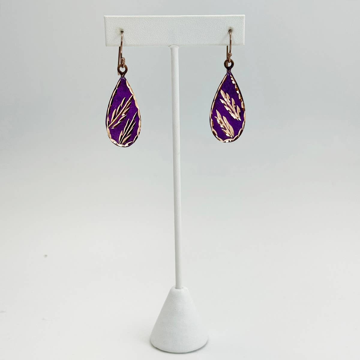 Patina Magenta Vine Earrings