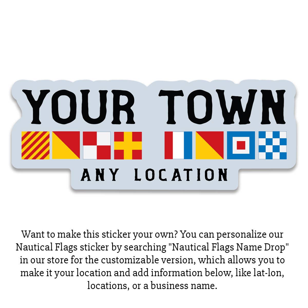 Maine Nautical Flags Large Vinyl Bumper Sticker