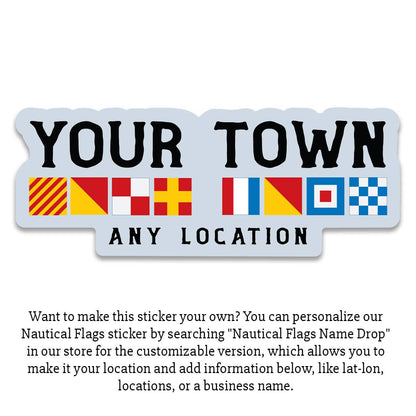 Maine Nautical Flags Large Vinyl Bumper Sticker