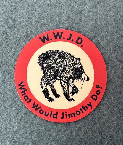 Jimothy Raccoon Sticker, Trash Panda Sticker