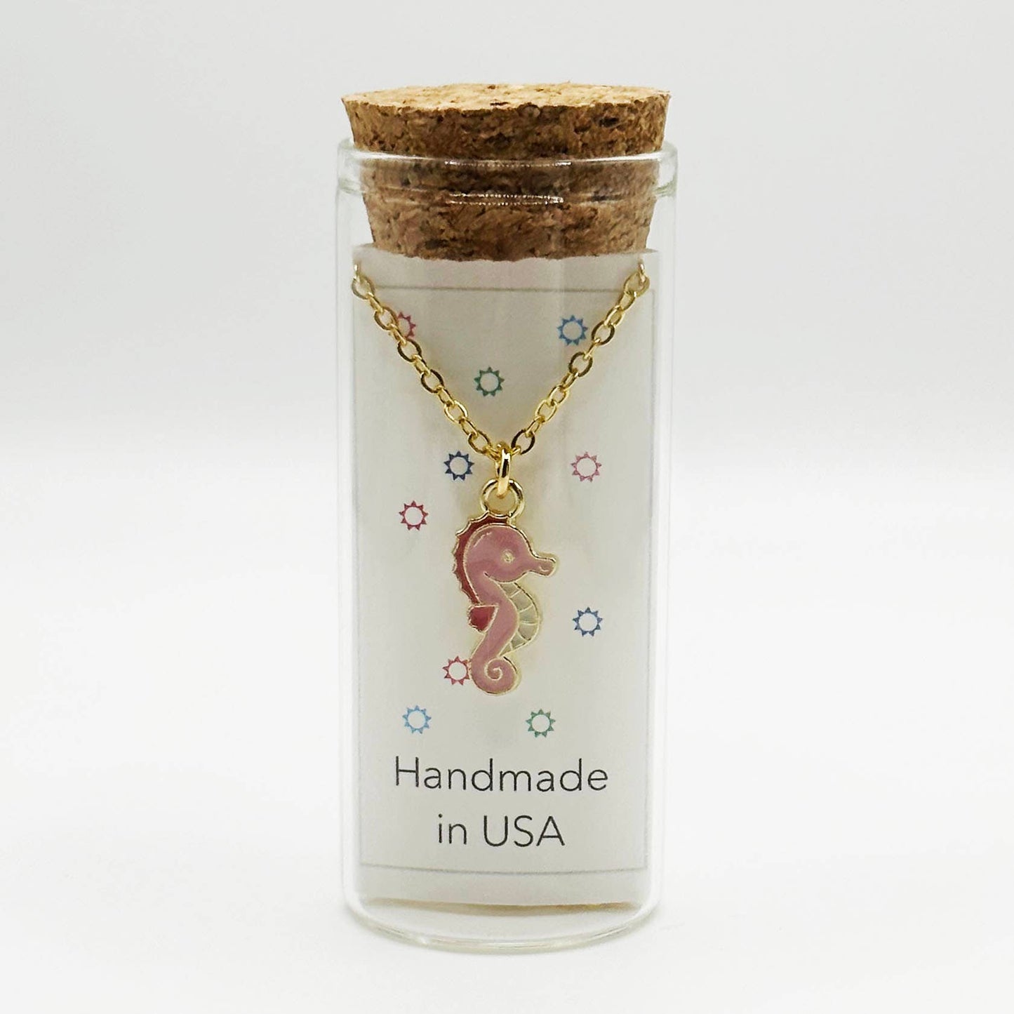 Under The Sea Charm Necklace in a Bottle - 16 Inch