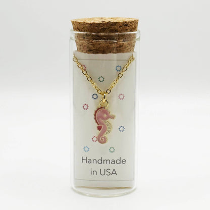 Under The Sea Charm Necklace in a Bottle - 16 Inch
