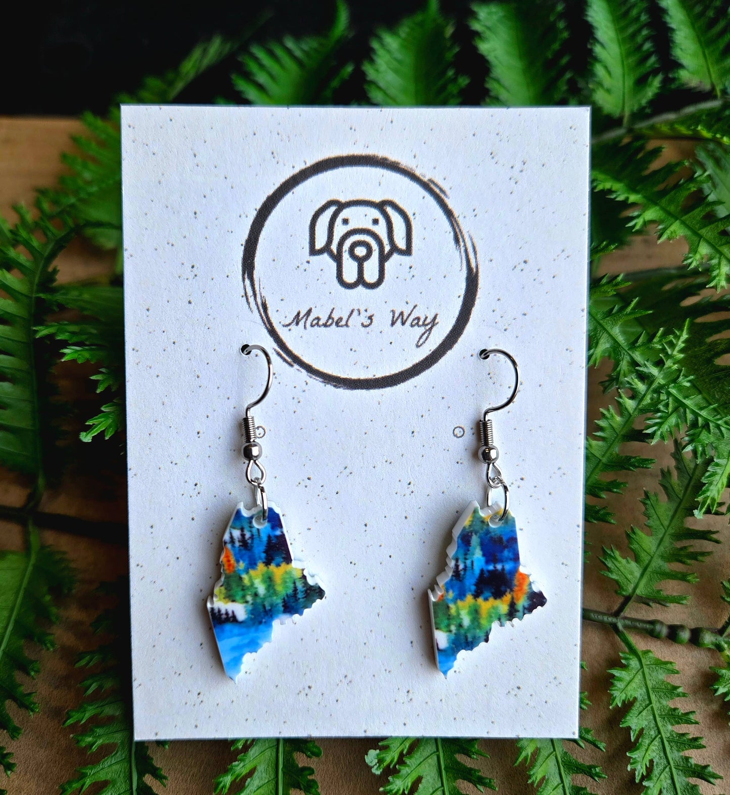 Maine Scenic Mountain Earrings