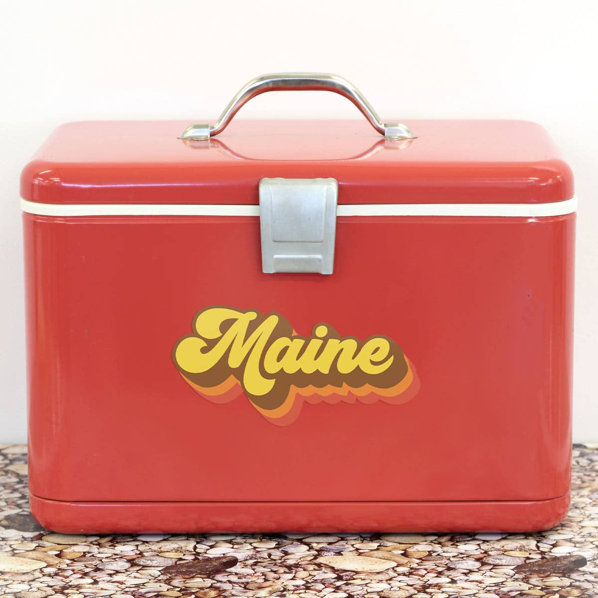 Maine Groovy 70s Colors Die Cut Vinyl Sticker