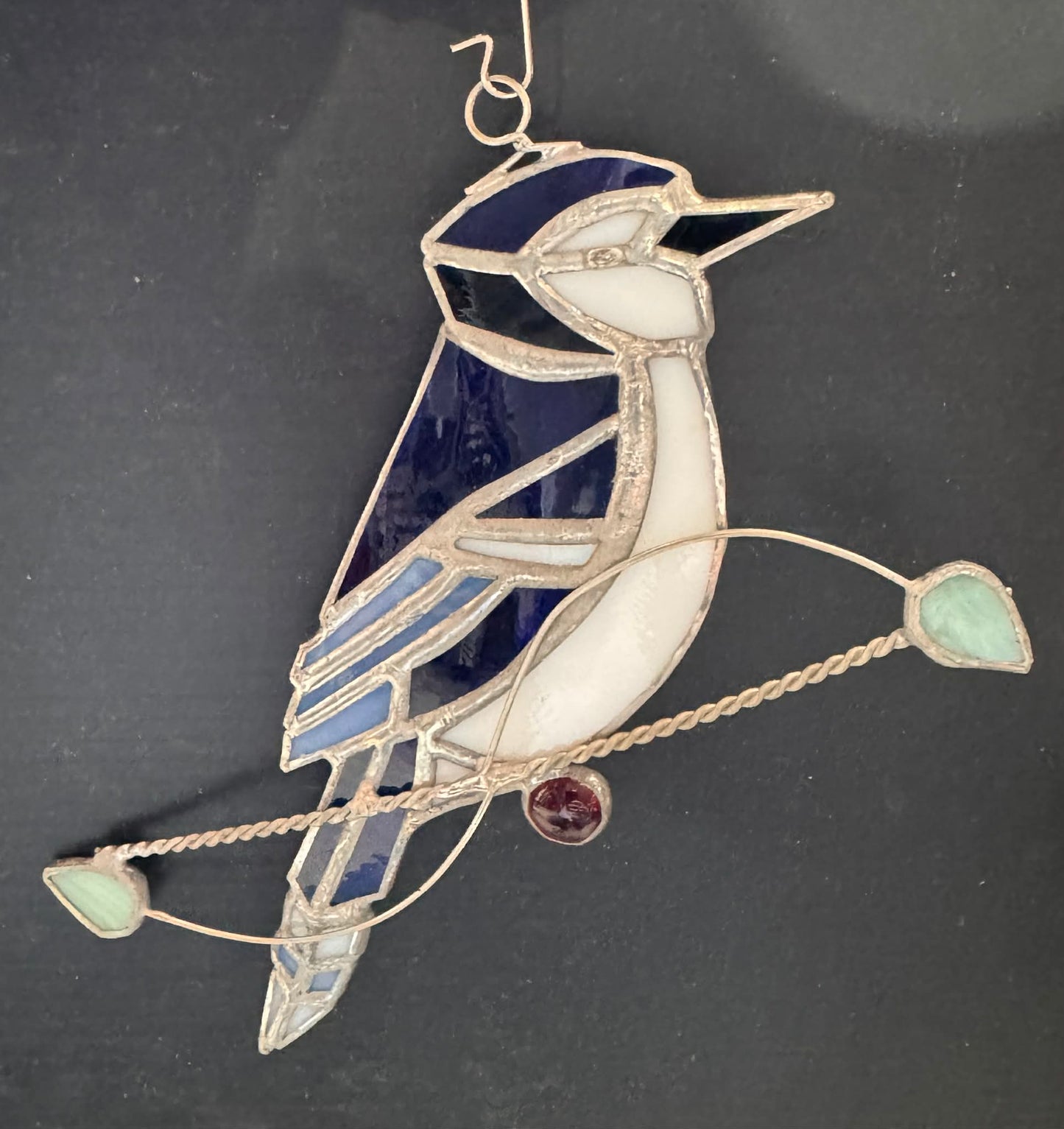 Cliff Blue Jay Stained Glass
