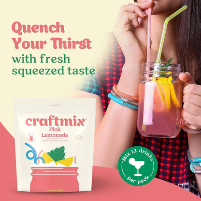 Pink Lemonade Cocktail / Mocktail Mixer -