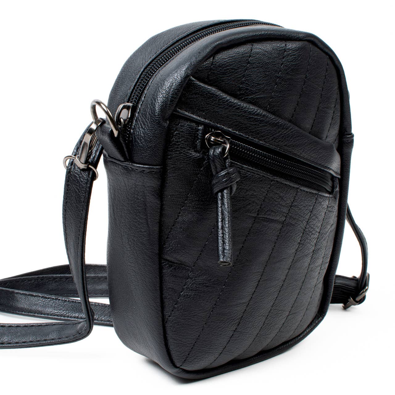 Vegan Leather Mini Quilt Crossbody bag