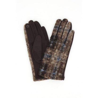 Boucle Plaid Touchscreen Gloves