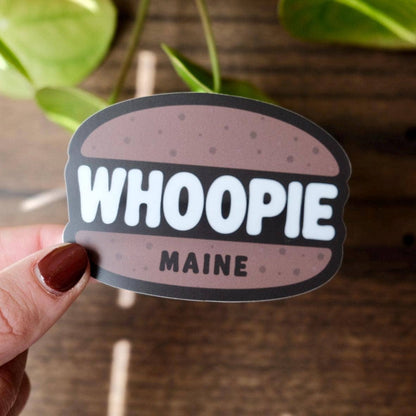 Maine Whoopie Pie Sticker — Original, Laminated, Waterproof