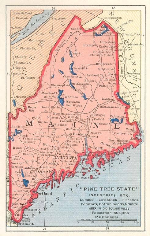 Magnet  Map of Maine