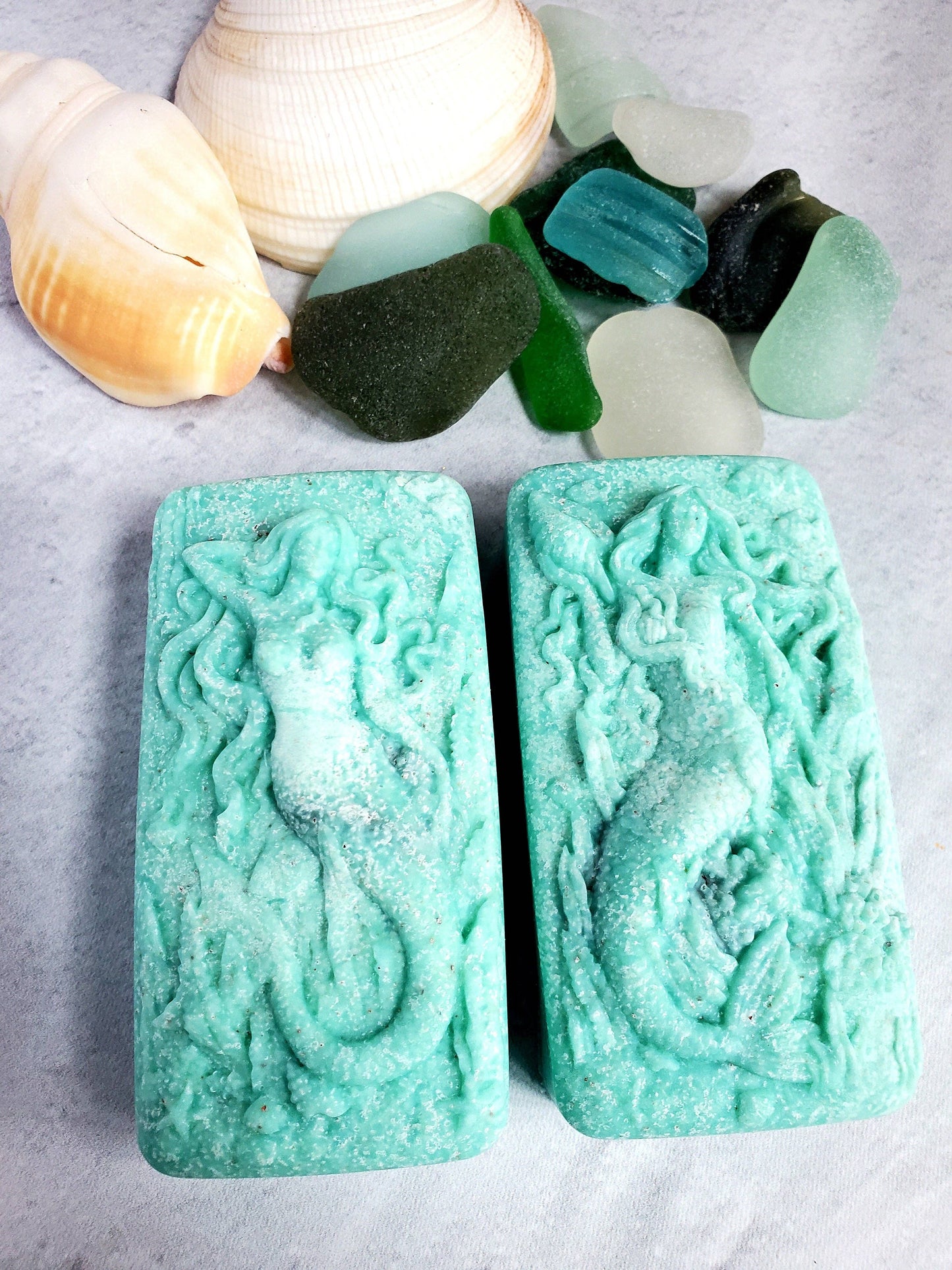 Sea Salt and Sea Glass Sea Glass Salt Soap