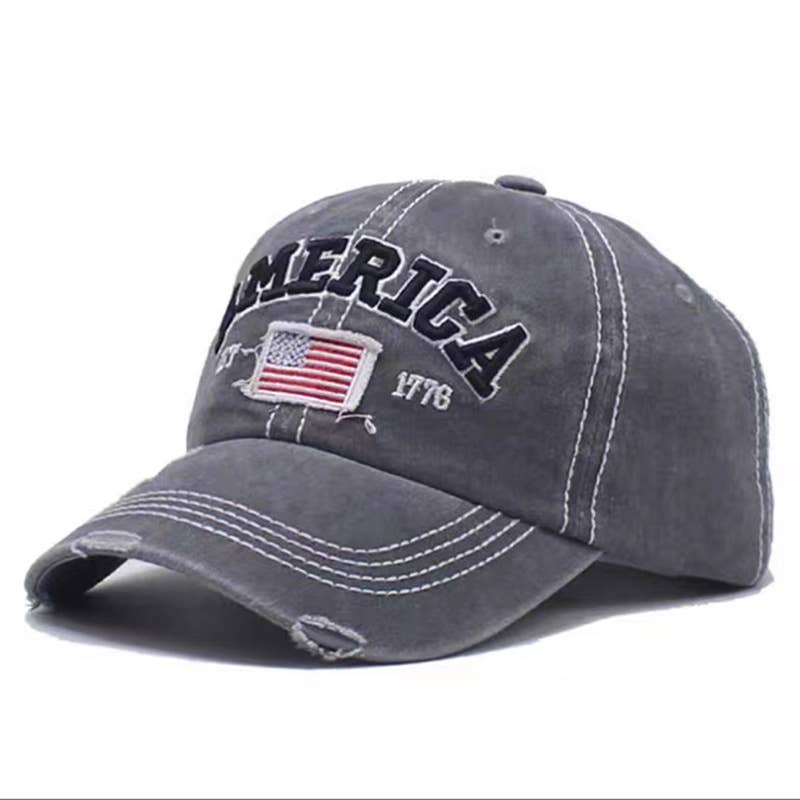 American Flag Embroidery Baseball Cap