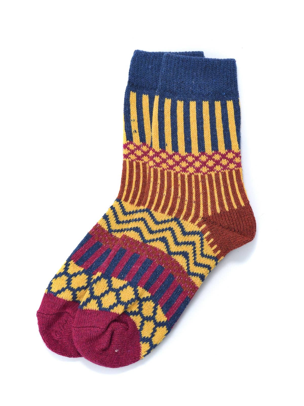 Rufia - 1 Pair of Bohemian Wool-Blend Socks