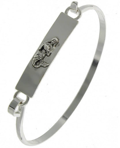 Mermaid Embossed Rectangle Casting Bangle