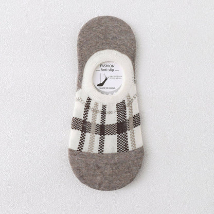Lattice No Show Socks Women's Cotton For Flats