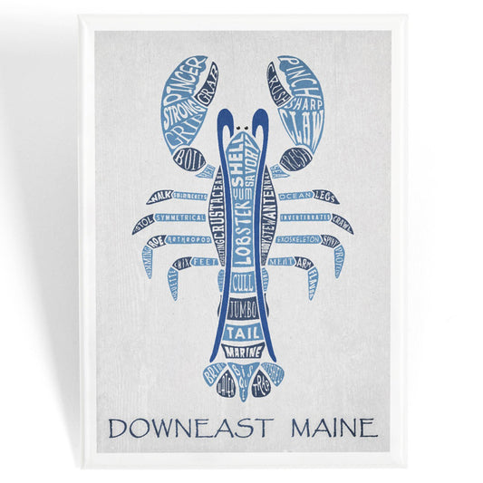 MAGNET Maine, Blue Lobster, Typography
