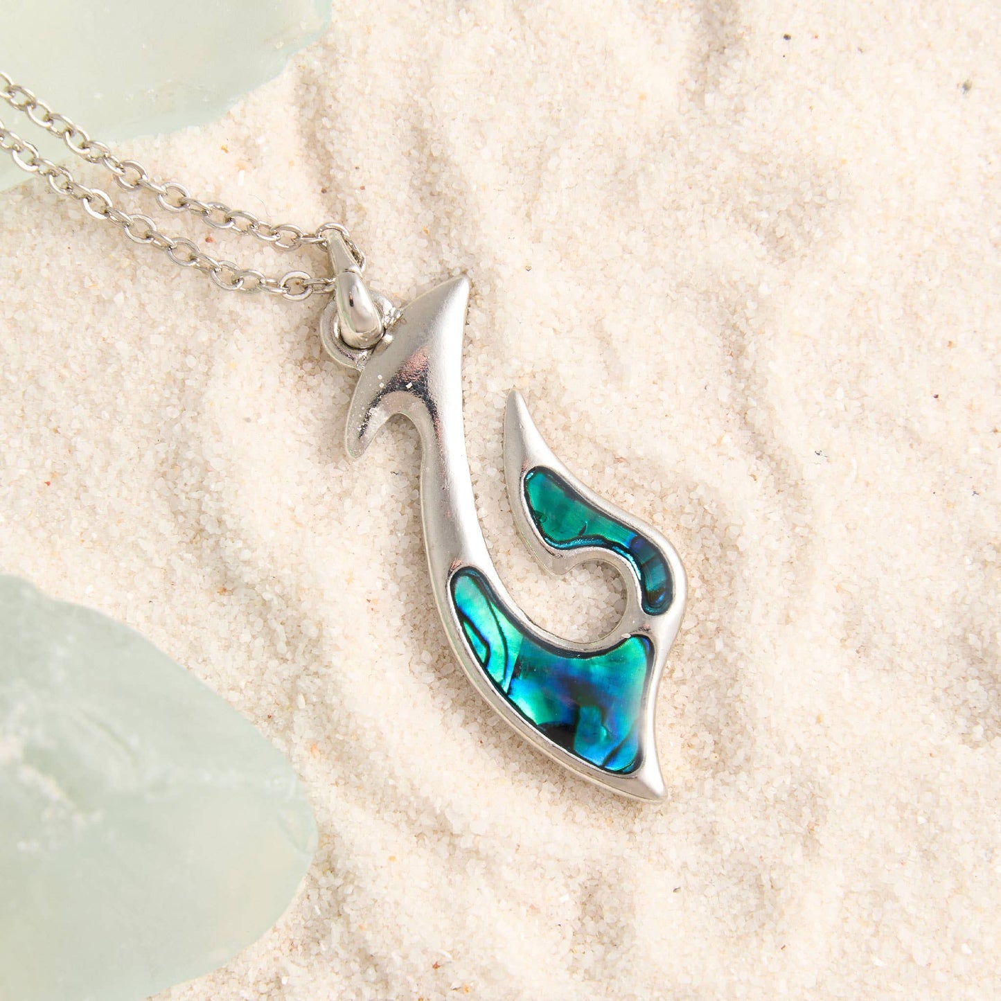 Abalone Shell Pendant Necklace Beach Jewelry