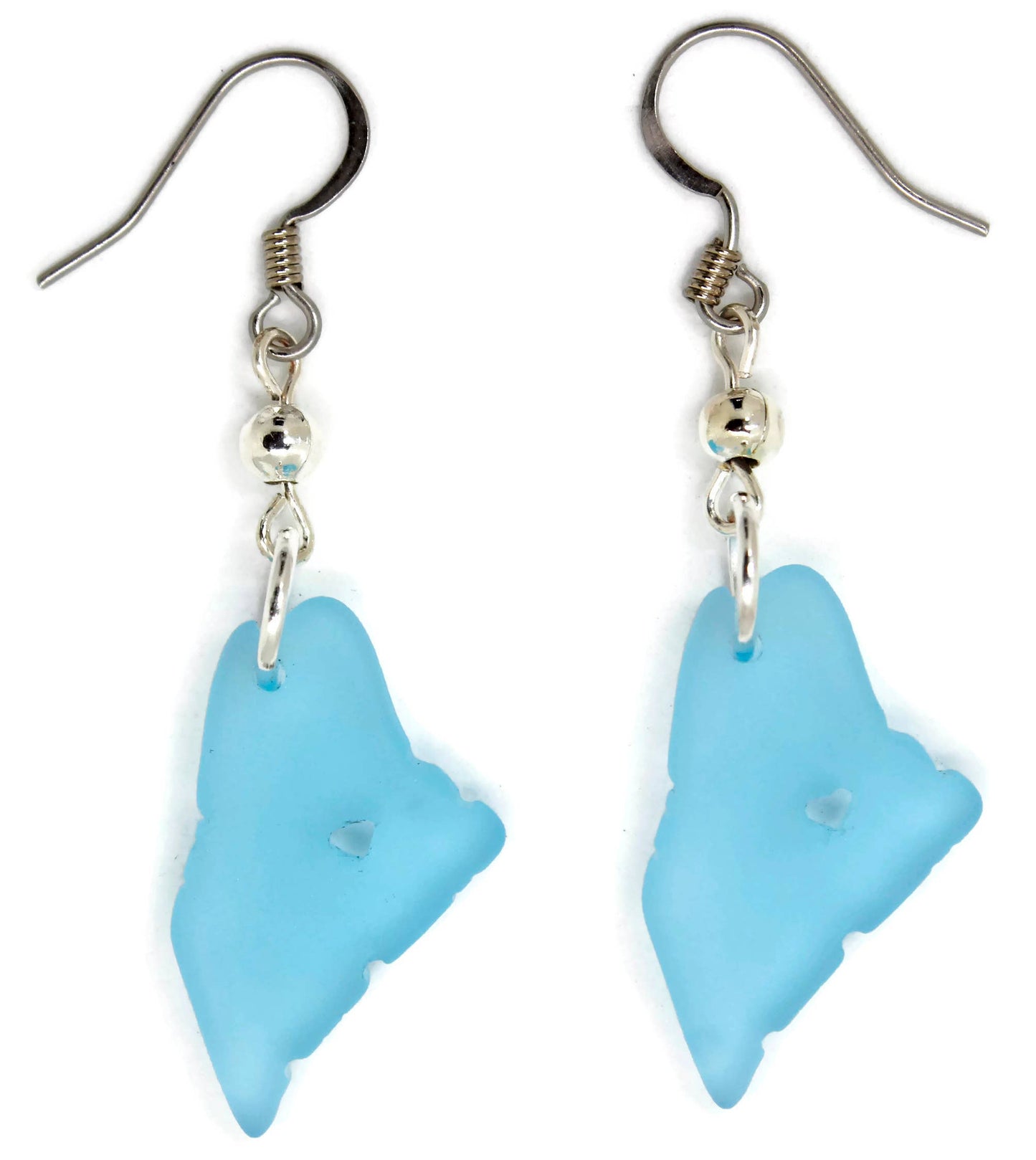 Maine Sea Glass Charm Earrings