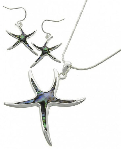 Starfish Abalone Necklace  Set