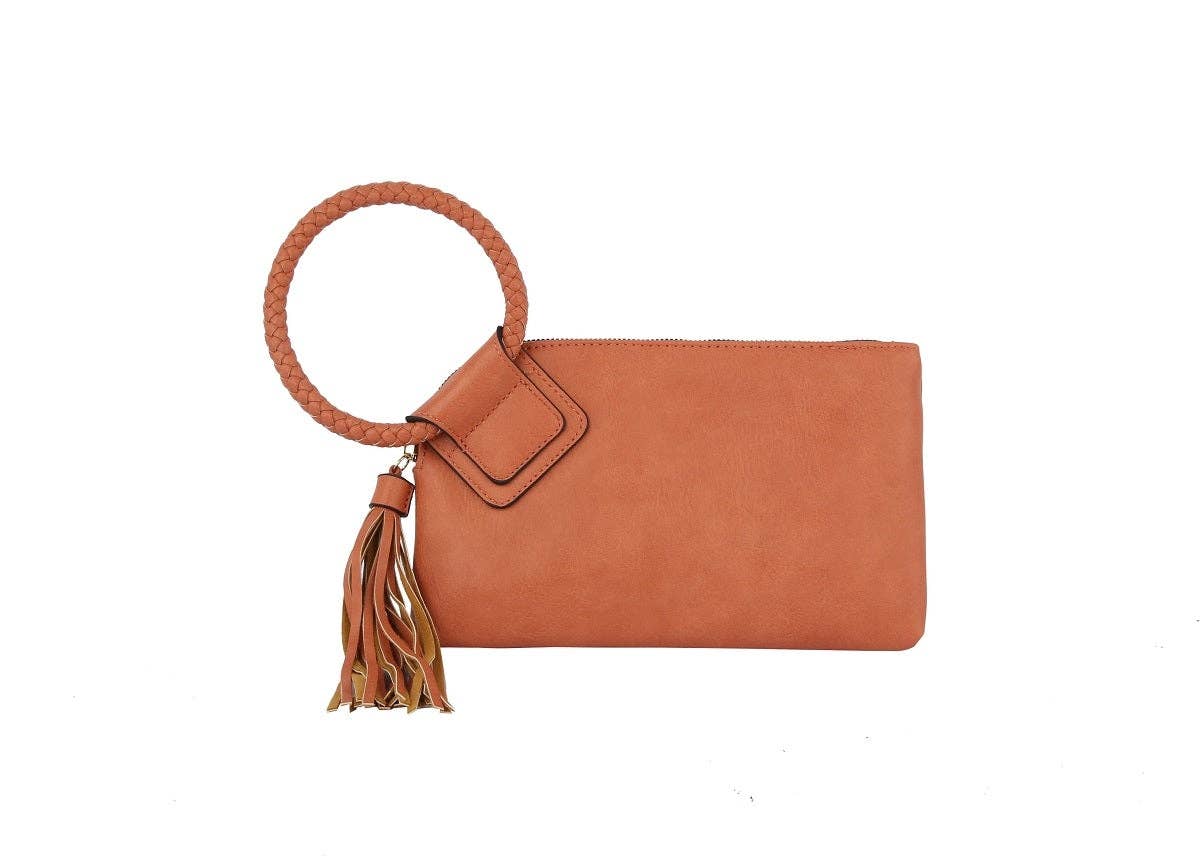 Sage Soft Vegan Leather Wristlet/Clutch