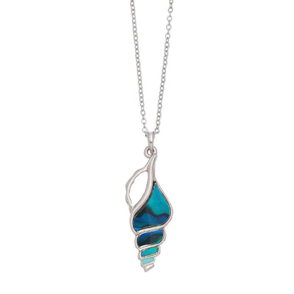 Abalone Conk Shell Pendant Necklace Beach Jewelry