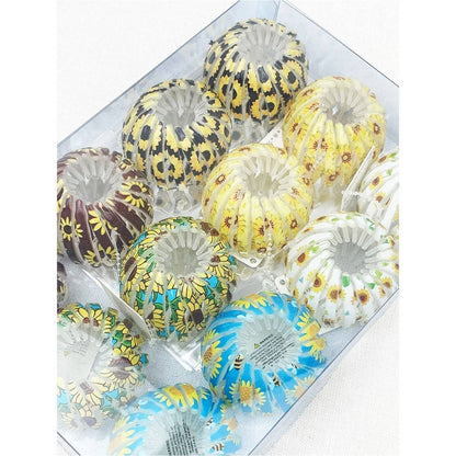 Sunflower Print Bird Nest Magic Hair Bun Clip