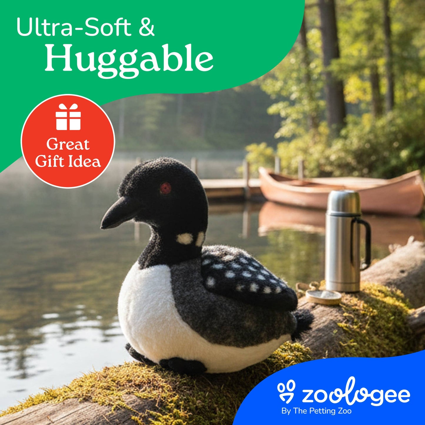 Earth Keeperz Loon medium 12" Recycled Plush
