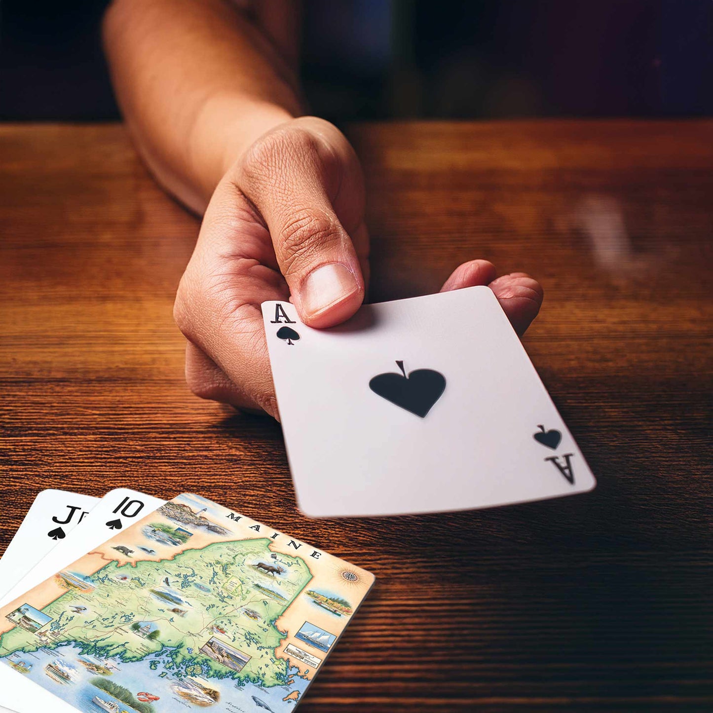 Maine State Map Playing Cards