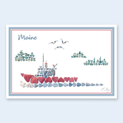 Postcards | Maine lobster boat postcard