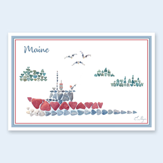 Postcards | Maine lobster boat postcard