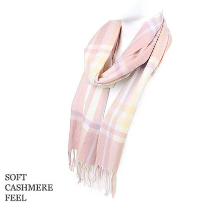 Unisex Plaid Acrylic Cashmere Feel Winter Scarves