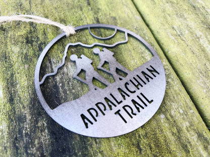 Appalachian Trail Ornament Raw Steel Metal Ornament