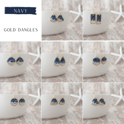 Custom Sand Filled Earrings-Gold