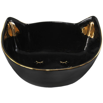 Happy Cat Bowl-Black