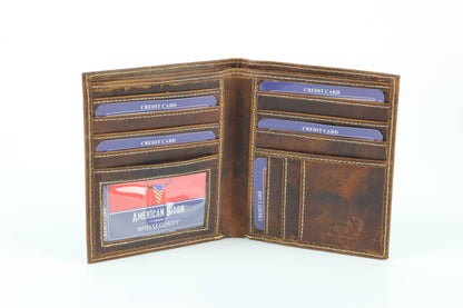Hunter Leather Men's Hipster Wallet RFID 8020