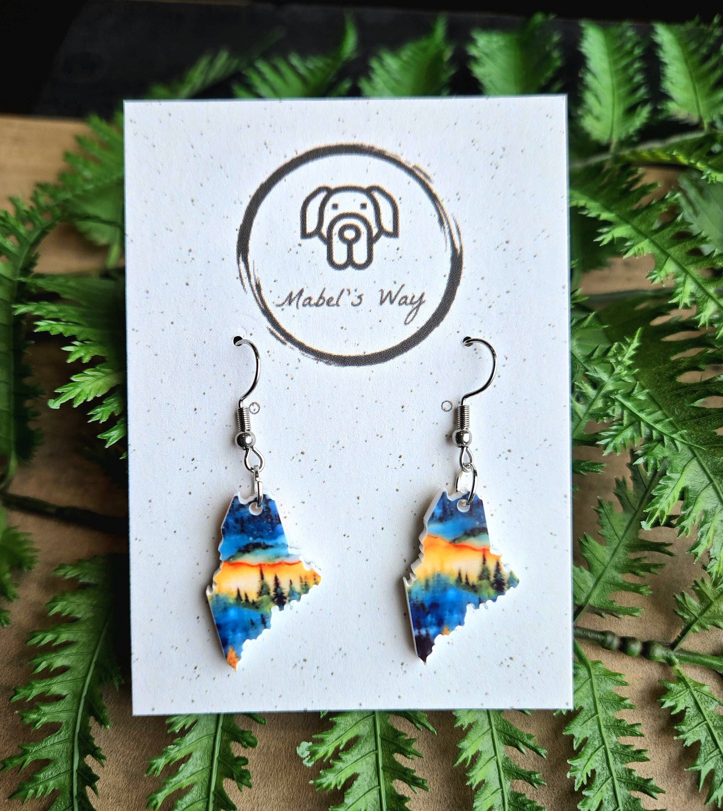 Maine Scenic Mountain Earrings
