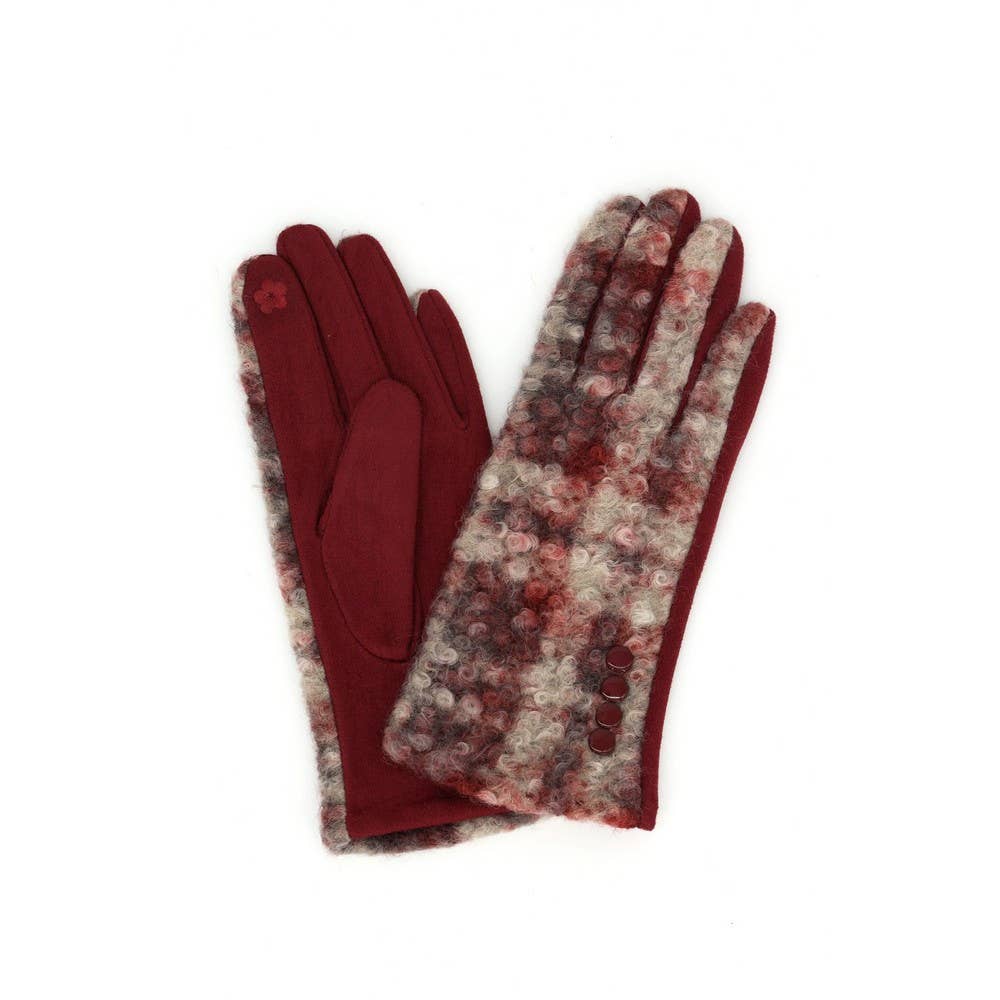 Boucle Plaid Touchscreen Gloves