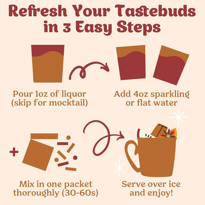 Spiked Apple Cider Cocktail / Mocktail Mixer -Single Packets