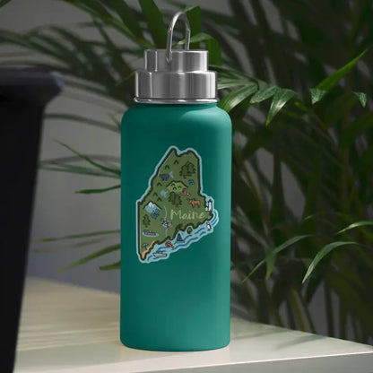 Maine State Map Doodles Icons Die Cut Vinyl Sticker