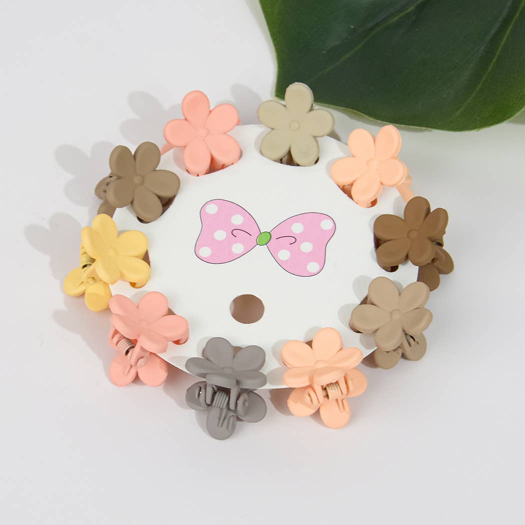 Lovely Daisy and Bow Tie Tiny Hair Claw Clips