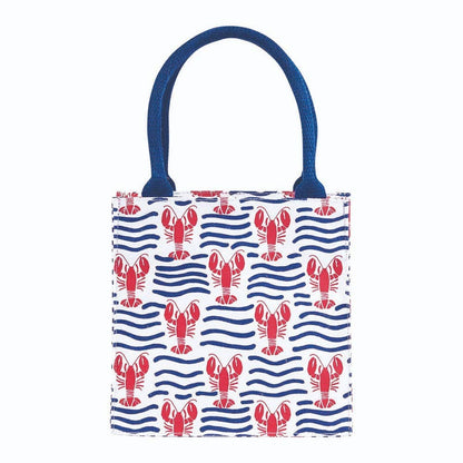 LOBSTER WAVES Itsy Bitsy Reusable Gift Bag Tote
